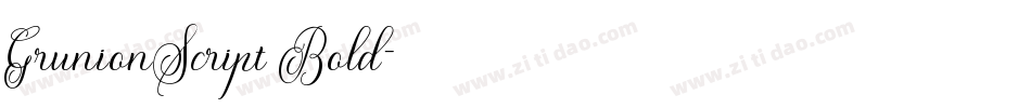 GrunionScript Bold字体转换